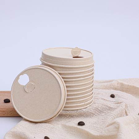 Disposable bagasse color eco-friendly coffee cup lid