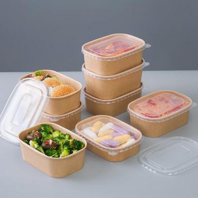 재활용 가능한 직사각형 크래프트 종이 식품 포장 그릇
    